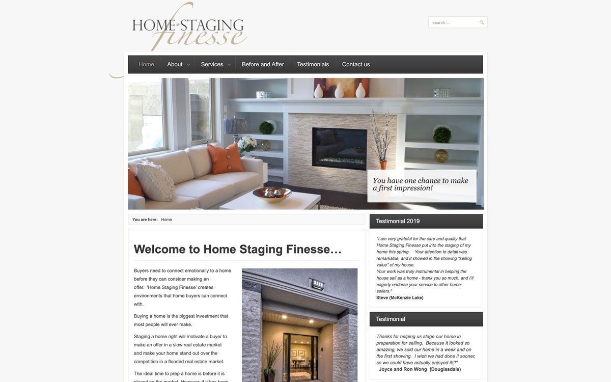 Homestaging Finesse, Calgary, Alberta